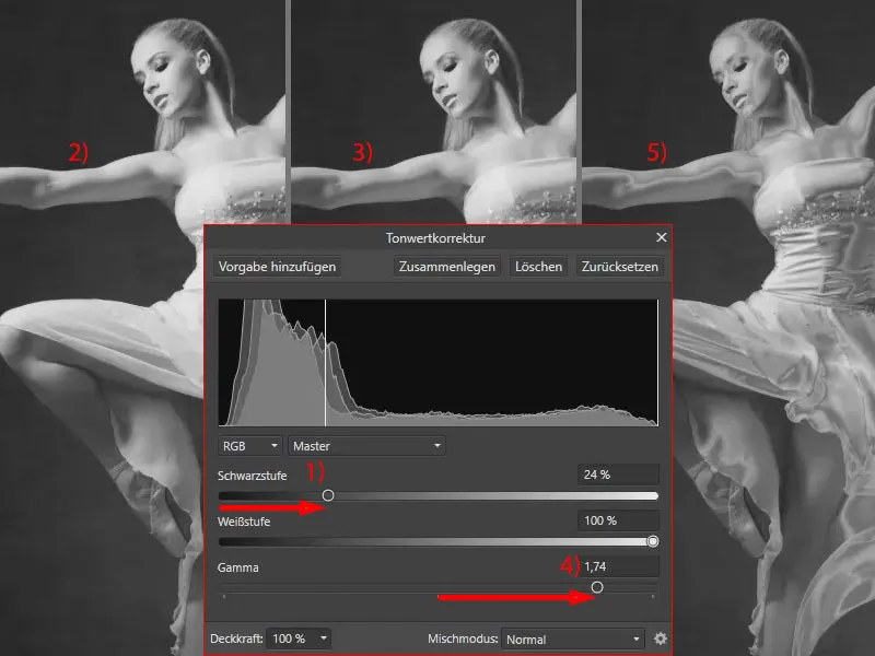 Tutorial di Affinity Photo: Impostazioni della correzione del tono per il livello delle luci