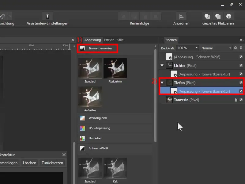 Tutorial su Affinity Photo: Anche le ombre ricevono una correzione dei toni
