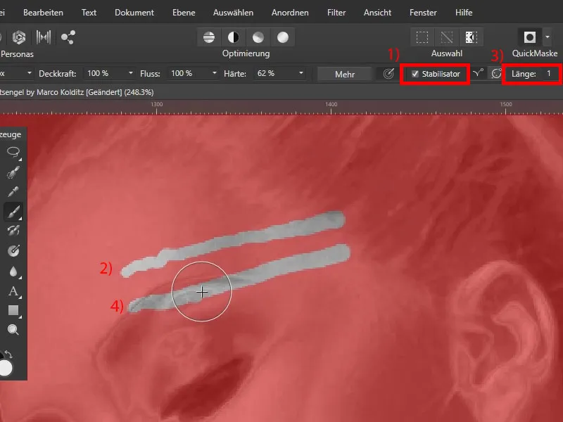Tutorial Affinity Photo: Activare stabilizator