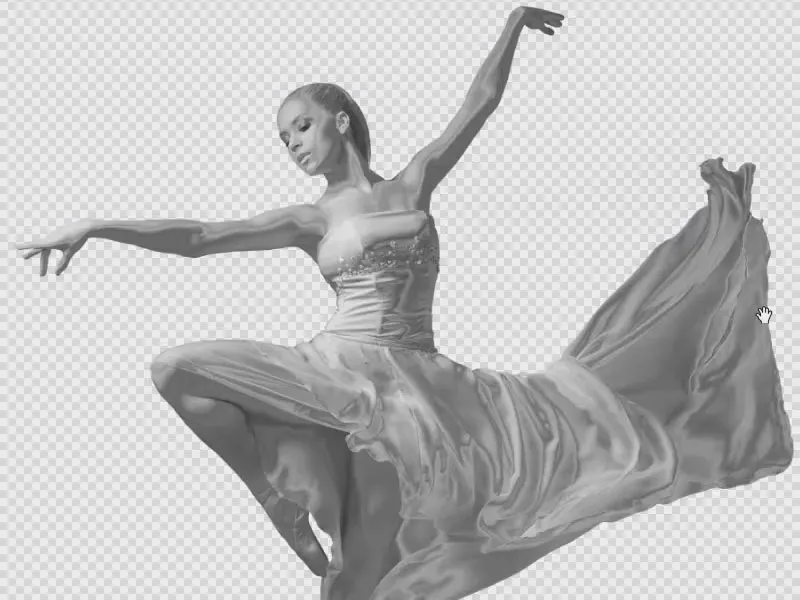 Affinity Photo: Subiectul tăiat în fața unui fundal transparent