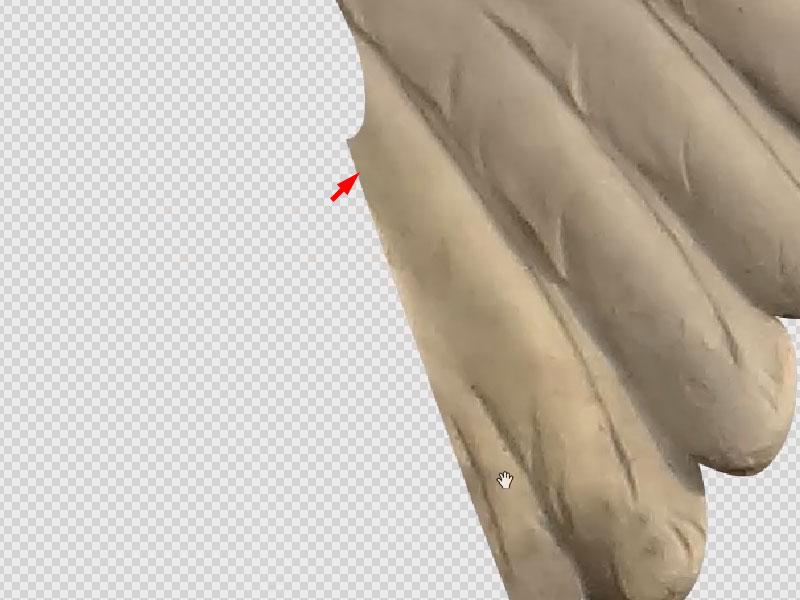 Diese Bereiche liegen später hinter der Tänzerin, müssen also nicht beachtet werden. Maske bearbeiten in Affinity Photo