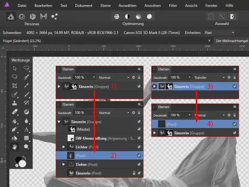 Affinity Photo: Vložení motivu do obrázku