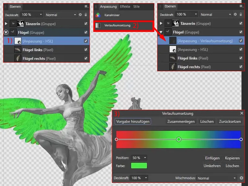 Affinity Photo: Pregătirea efectului metalic prin intermediul unei transformări a gradientului