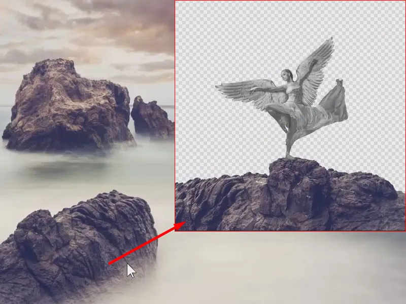 Affinity Photo-Tutorial: Felsen freistellen und als neuen Hintergrund einfügen