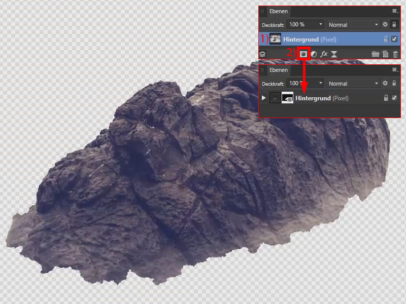 Die Maske wirkt – sieht schon in Ordnung aus, oder? Maske aus der Auswahl erstellen in Affinity Photo