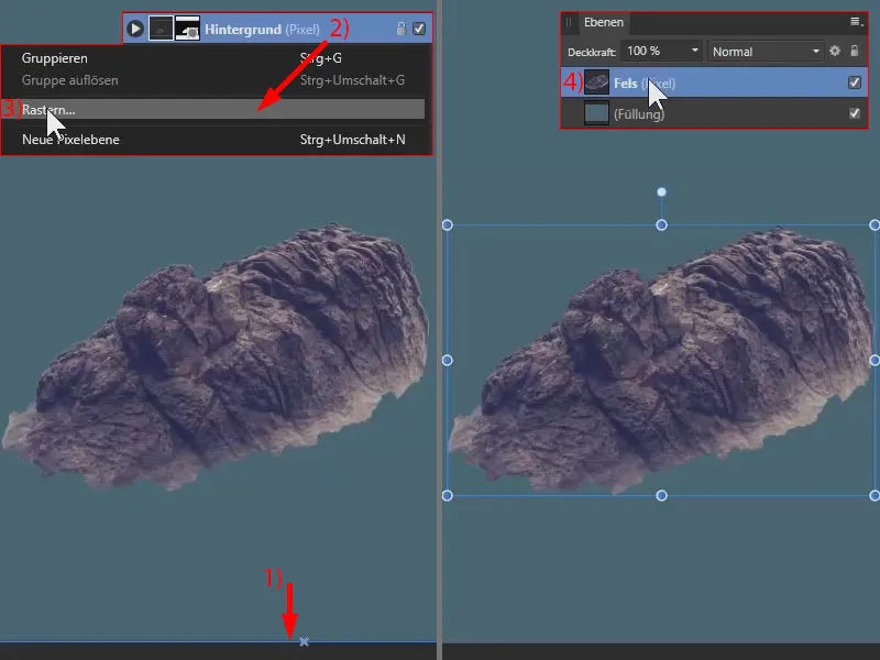 Affinity Photo-Tutorial: Maske auf das Bild anwenden, um das Motiv freizustellen