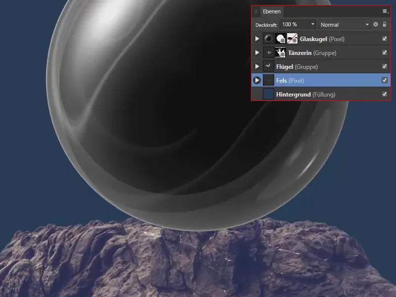 Руководство по Affinity Photo: размещение стеклянного шара в композиции