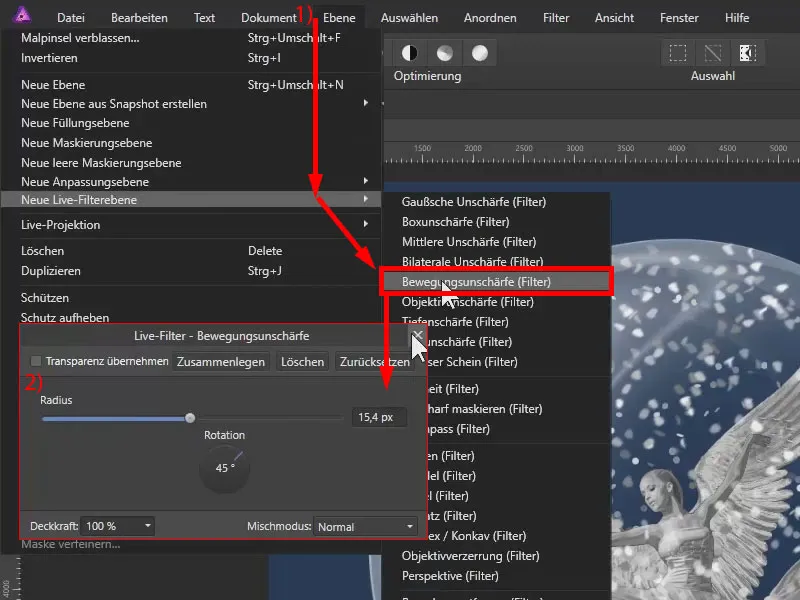 Affinity Photo õpetus: Filtri liikumise hägusus