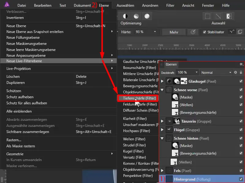 Affinity Photo õpetus: Sügavusteravuse filter