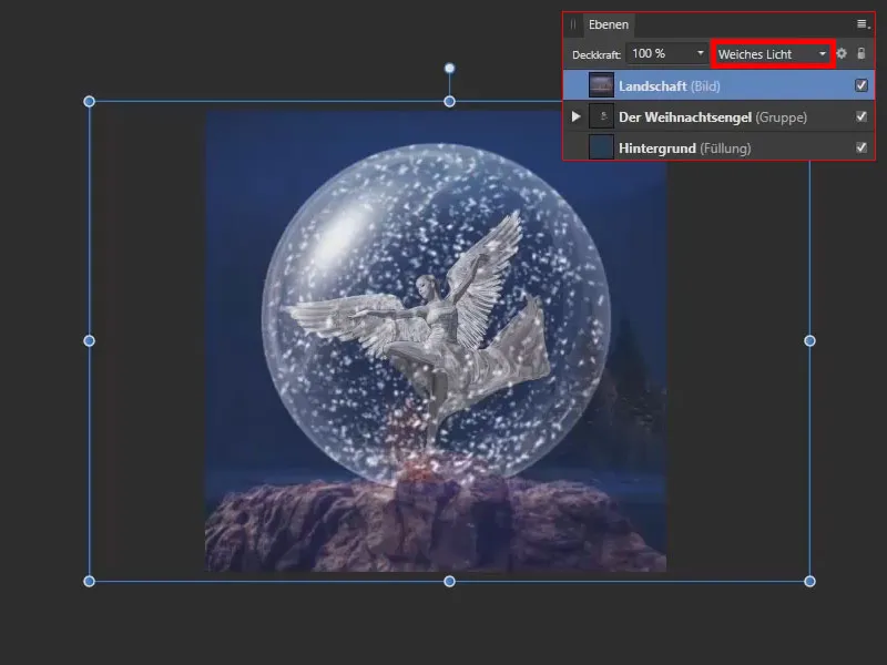 Affinity Photo õpetus: Taustakihi segunemisrežiimi seadistamine pehmeks valguseks