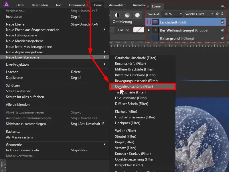 Affinity Photo õpetus: objektide hägustamine taustal.