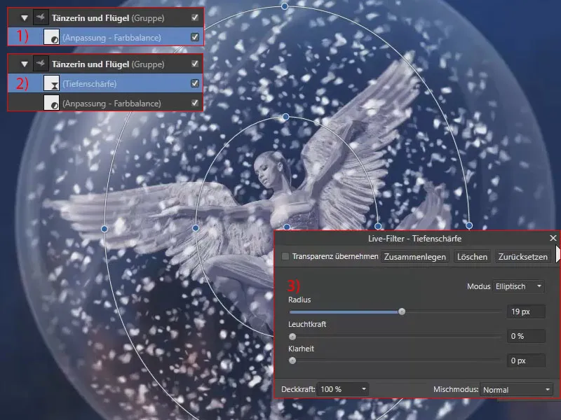 Affinity Photo õpetus: Sügavusteravus ingli jaoks