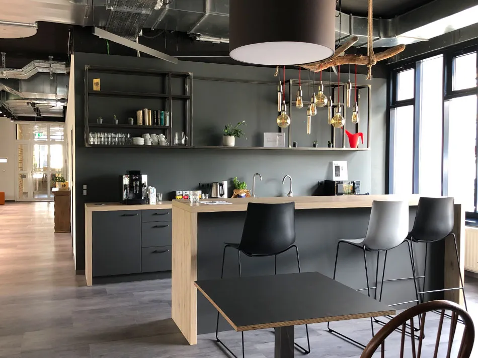 Køkken i et co-working space