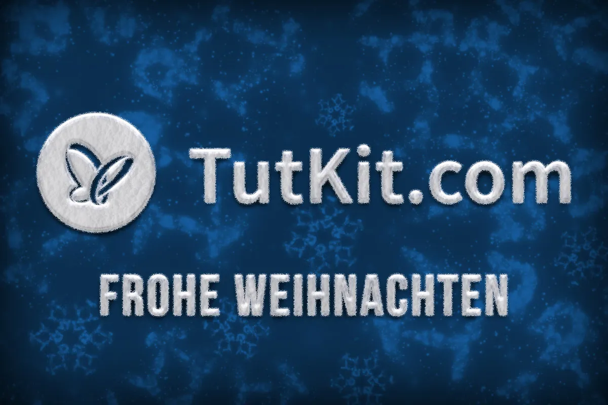 Logo stránky TutKit.com ve sněhu