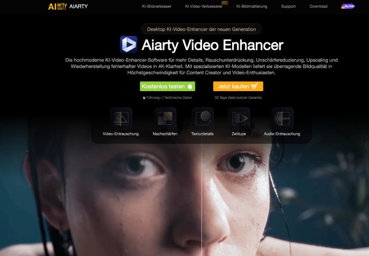 So reparierst du verrauschte und niedrig aufgelöste Videos und Fotos mit Aiarty