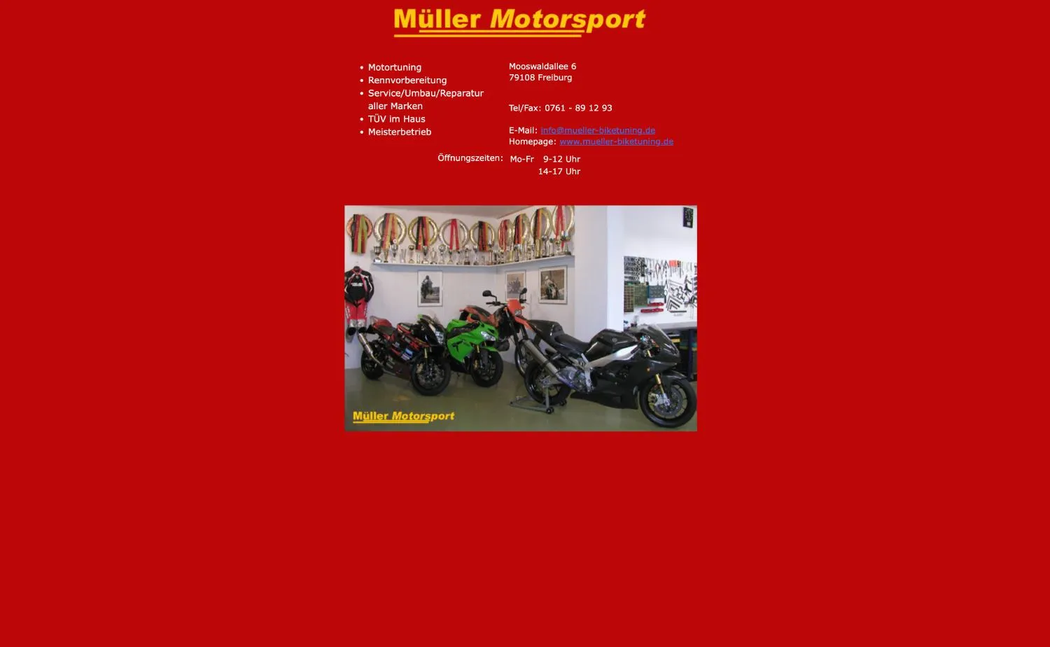 Motorradwerkstatt-Schlechtes-Beispiel
