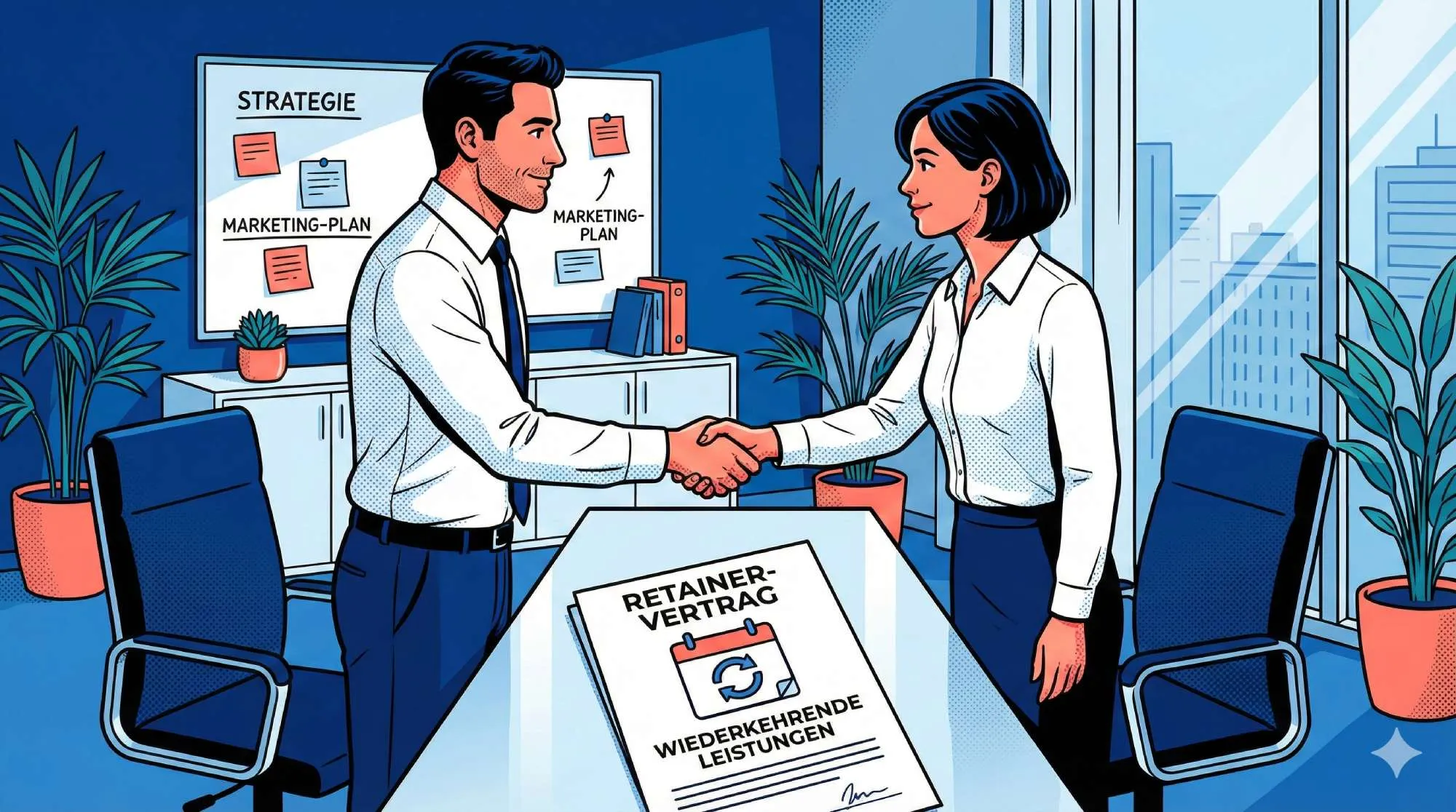 Cashflow agentur retainer handshake