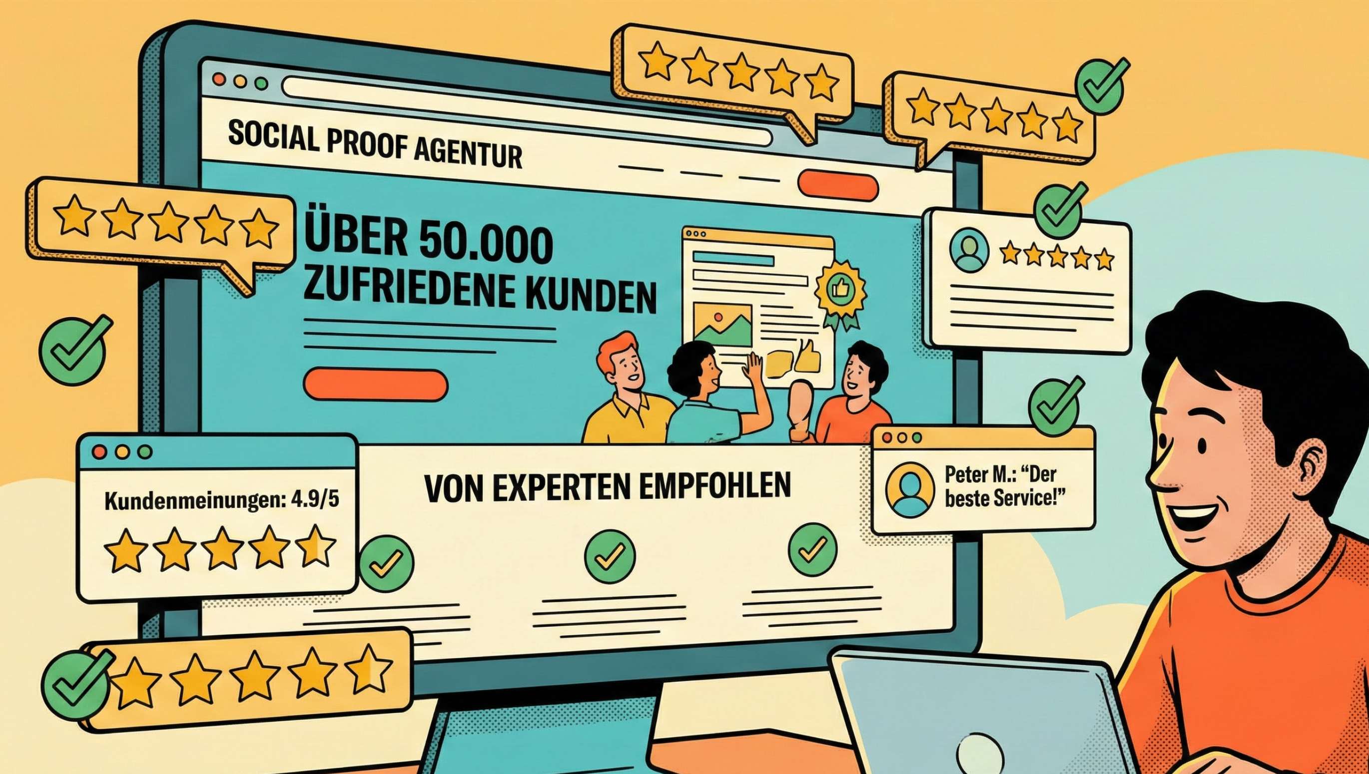 Social proof landing page trust beitragsbild