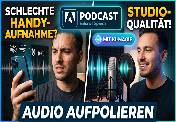 Audio aufpolieren mit Adobe Podcast: aus Handyaufnahme wird Studioqualität