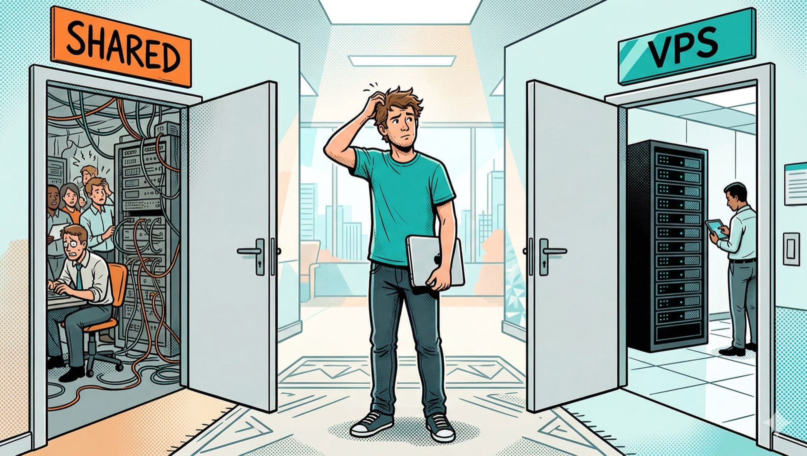 Vps vs shared hosting beitragsbild