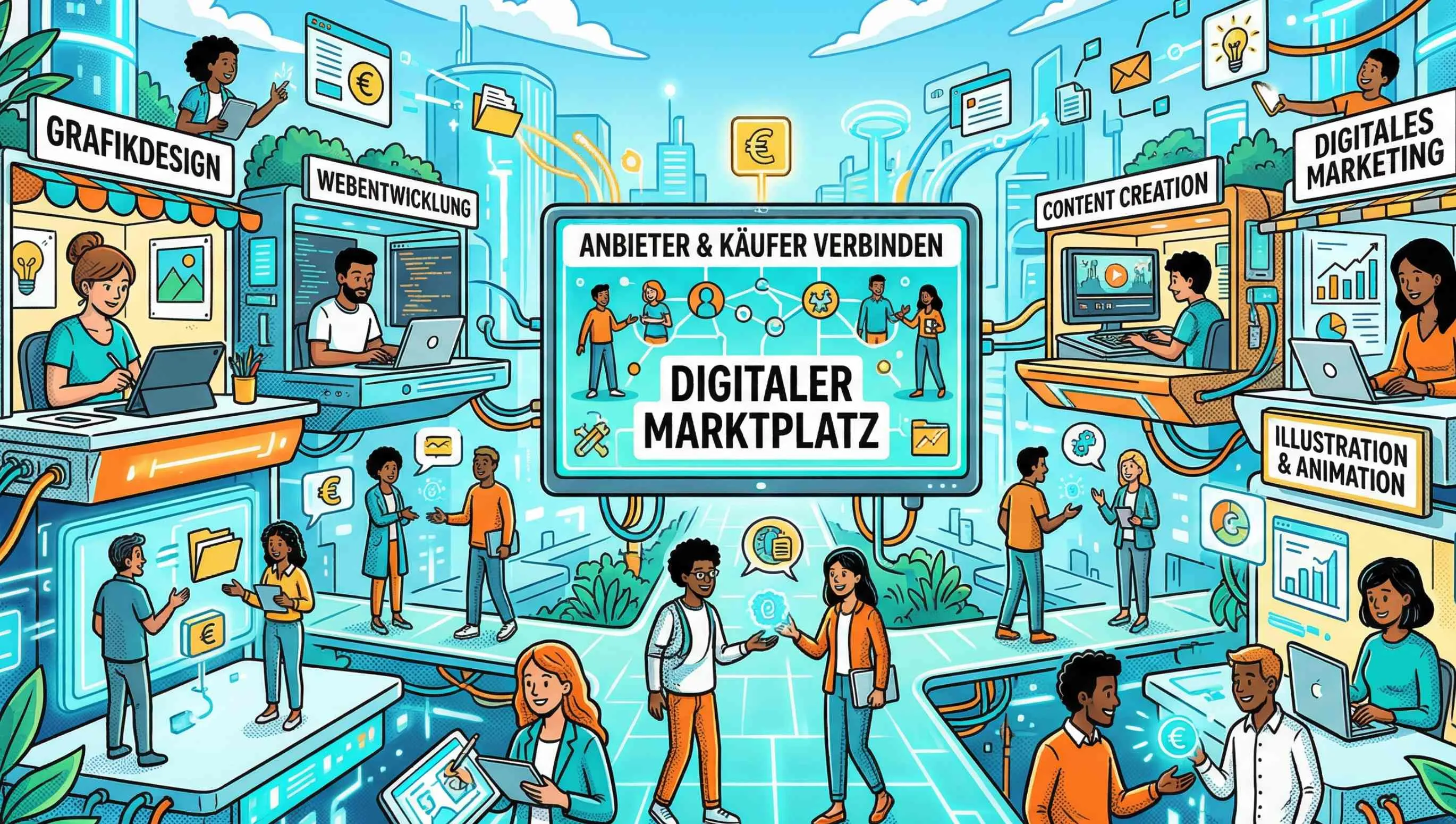 Marktplatz geschaeftsmodell plattform beitragsbild Marktplatz geschaeftsmodell plattform beitragsbild