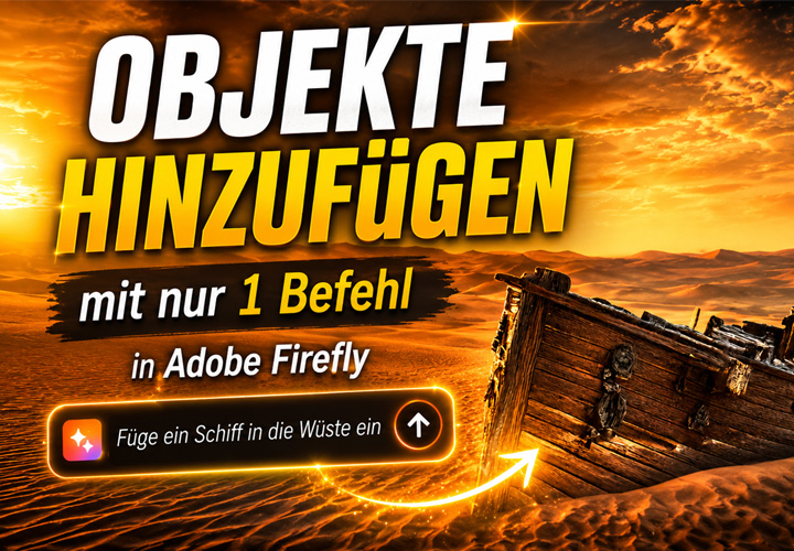 Fotos um weitere Objekte ergänzen mit nur einem Befehl in Adobe Firefly