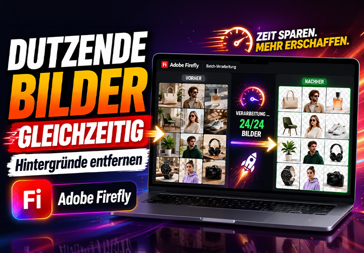 Hintergründe von dutzenden Bildern gleichzeitig entfernen (Adobe Firefly Stapelverarbeitung)