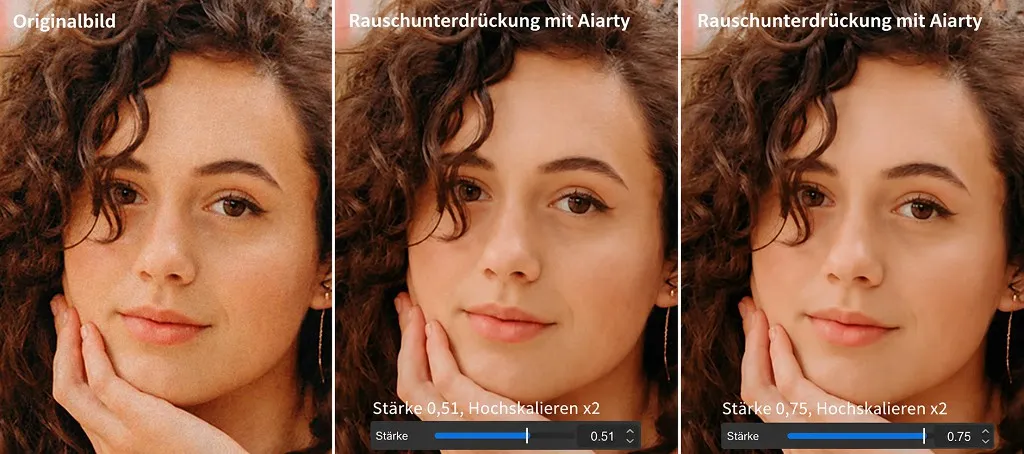 Bilder mit KI verbessern mit Stärke-Regler und Upscaling Aiarty image enhancer img1