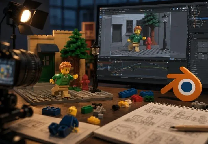 Lego-Animationsfilm als Lernpfad mit Blender
