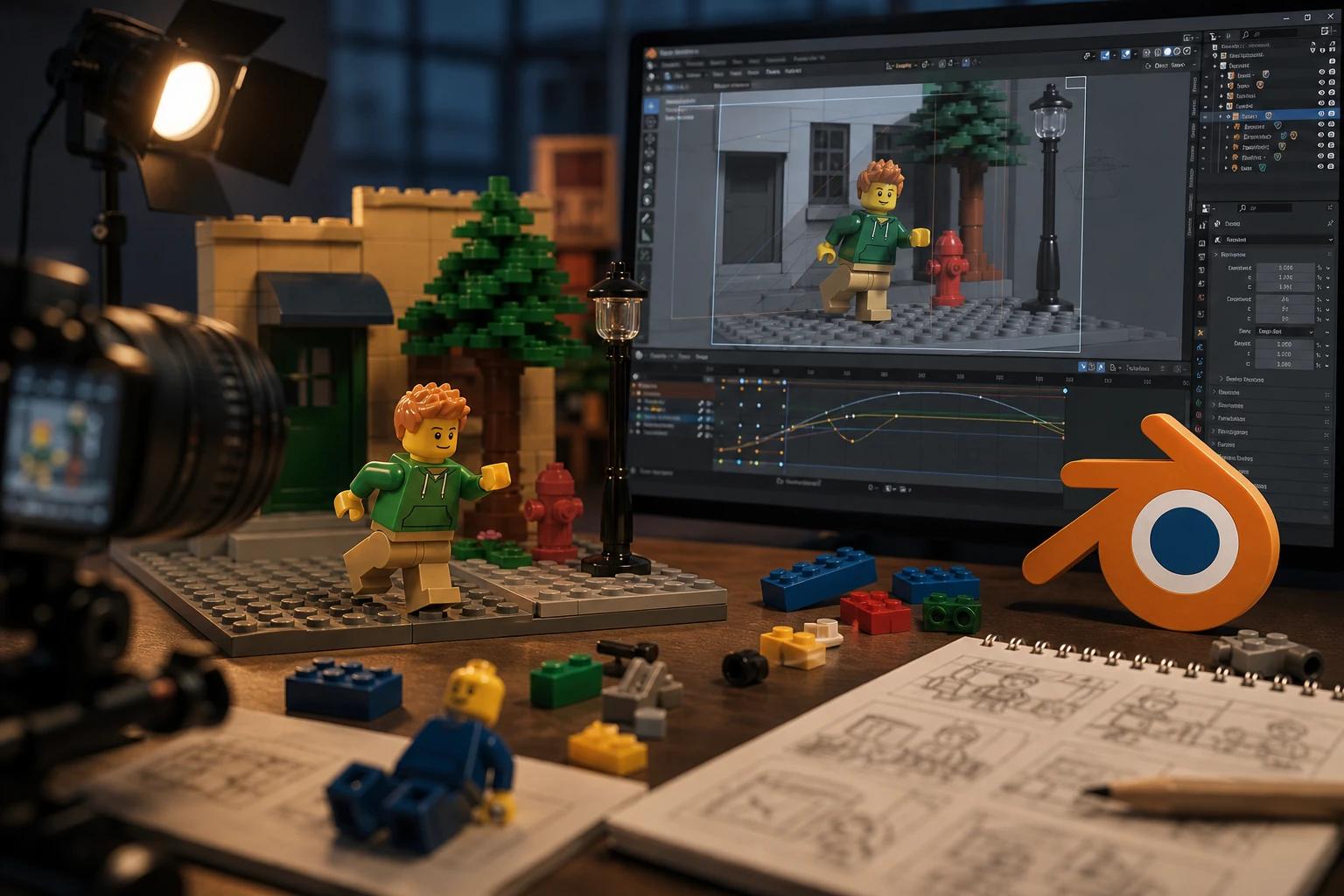 Lego-Animationsfilm als Lernpfad mit Blender