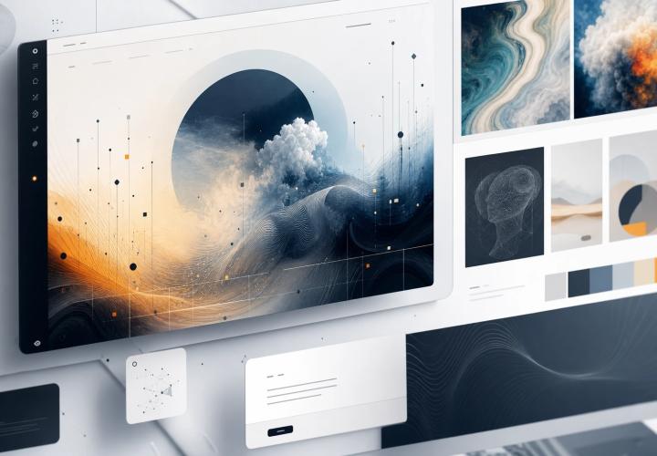 Die ersten generativen AI-Kunstwerke prägen Webdesign-Layouts
