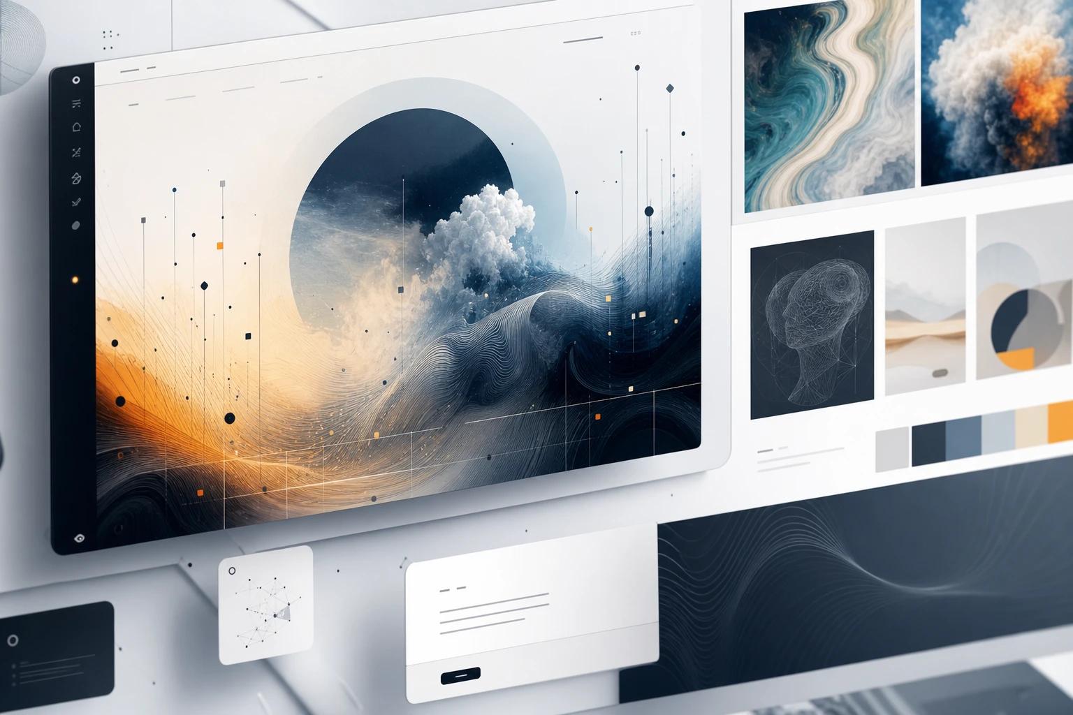 Die ersten generativen AI-Kunstwerke prägen Webdesign-Layouts