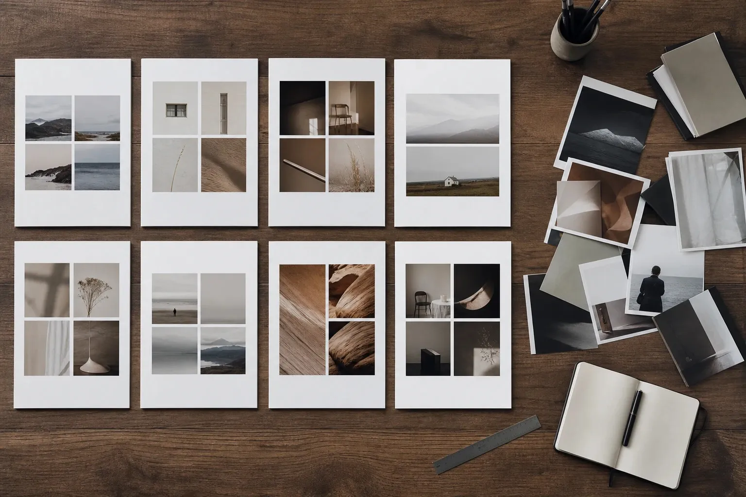 Geordnete und uneinheitliche Portfolio-Layouts im Vergleich Geordnete und uneinheitliche Portfolio-Layouts im Vergleich