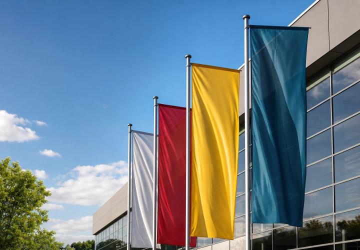 Sichtbarkeit im Großformat: So perfektionieren Unternehmen ihren Markenauftritt mit Fahnen