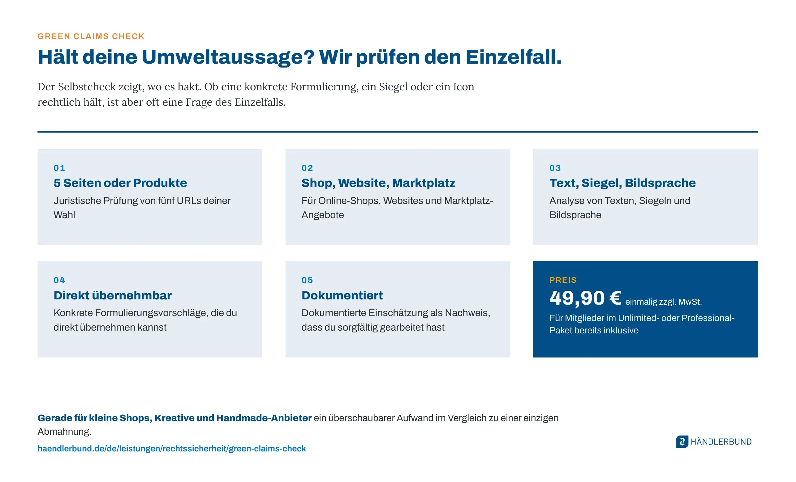 Haendlerbund green claims check