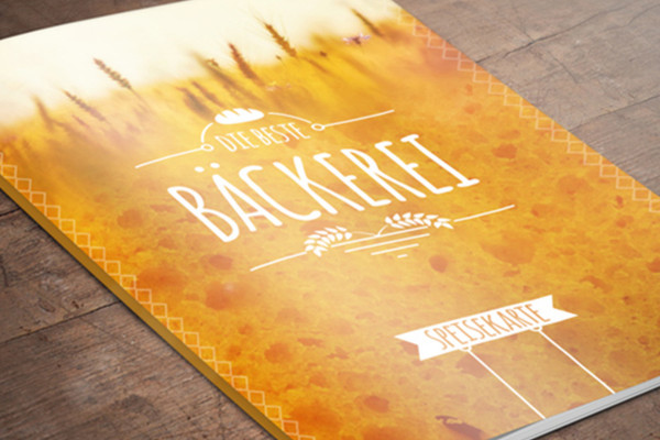 Plantilla de Photoshop para la portada de un folleto A4 - variante 1