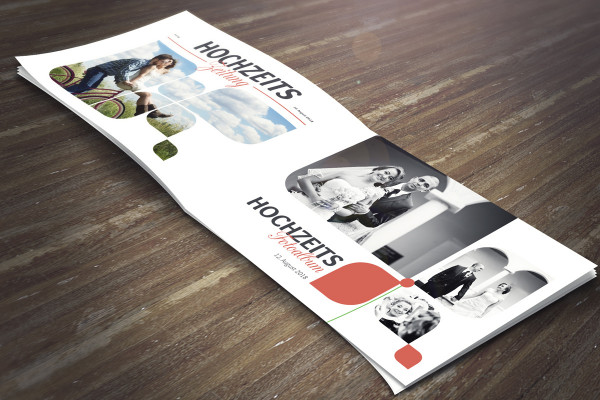 Plantilla de Photoshop para un folleto A4 en formato horizontal