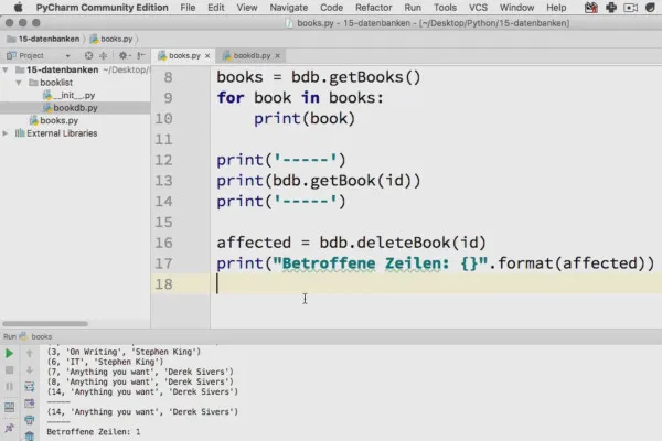 Mengode dengan Python - Mengambil baris-baris tunggal