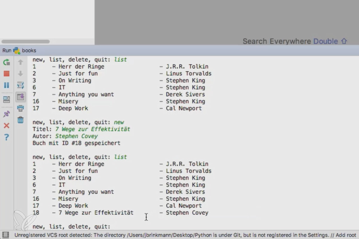 Programar con Python - 16.1 La tarea: gestión de libros