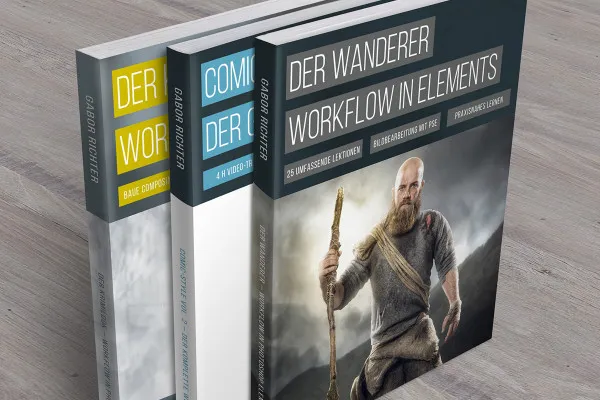 Photoshop-Mockup-Vorlage für drei Bücher – Version 3