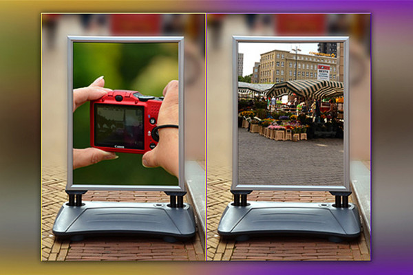 Photoshop-åtgärd: plakathållare