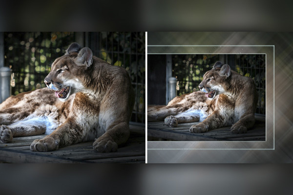 Photoshop-åtgärd: Glasram med droppar