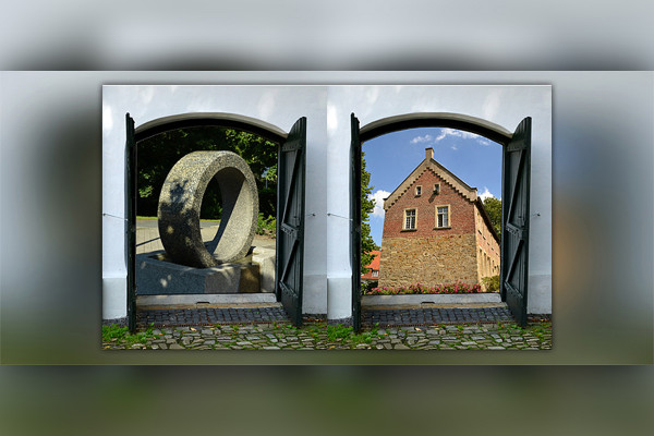 Photoshop-åtgärd: Foto bakom dörren