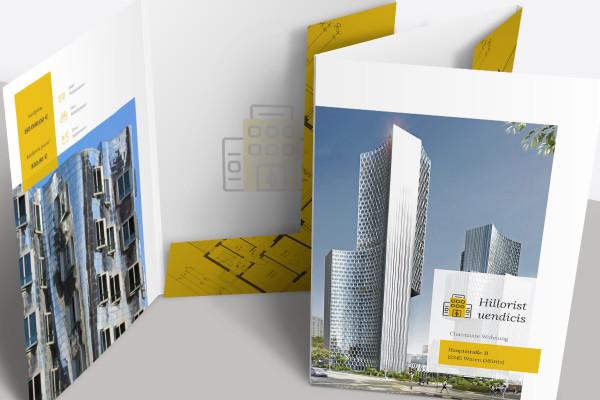 Plantilla de Photoshop para una carpeta DIN A4 en formato vertical - versión 4