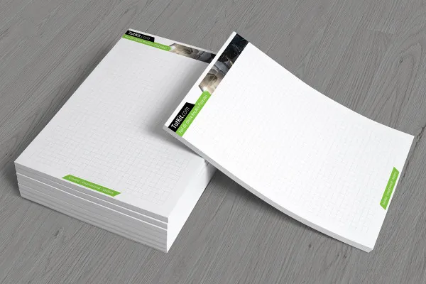 Template mockup Photoshop untuk blok DIN A5 dalam format potret - Versi 3