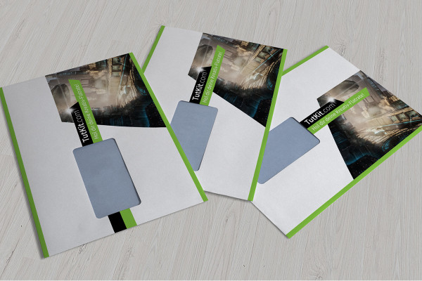 Plantilla de Photoshop para un sobre DIN C5 en formato horizontal - versión 3