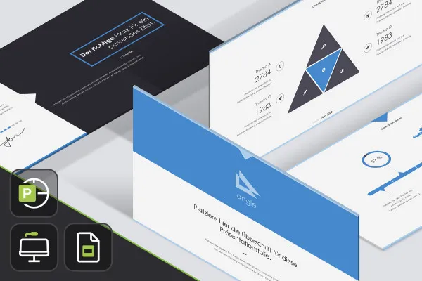 Șabloane de folie „Angle” pentru PowerPoint, Keynote, Google Slides.
