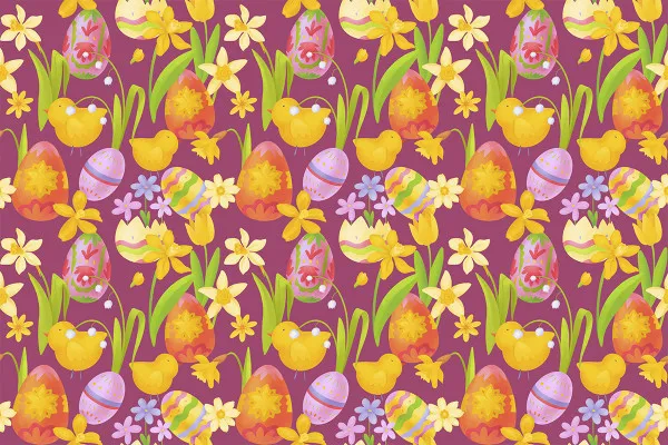 Muster für Ostern: Blumenmotive