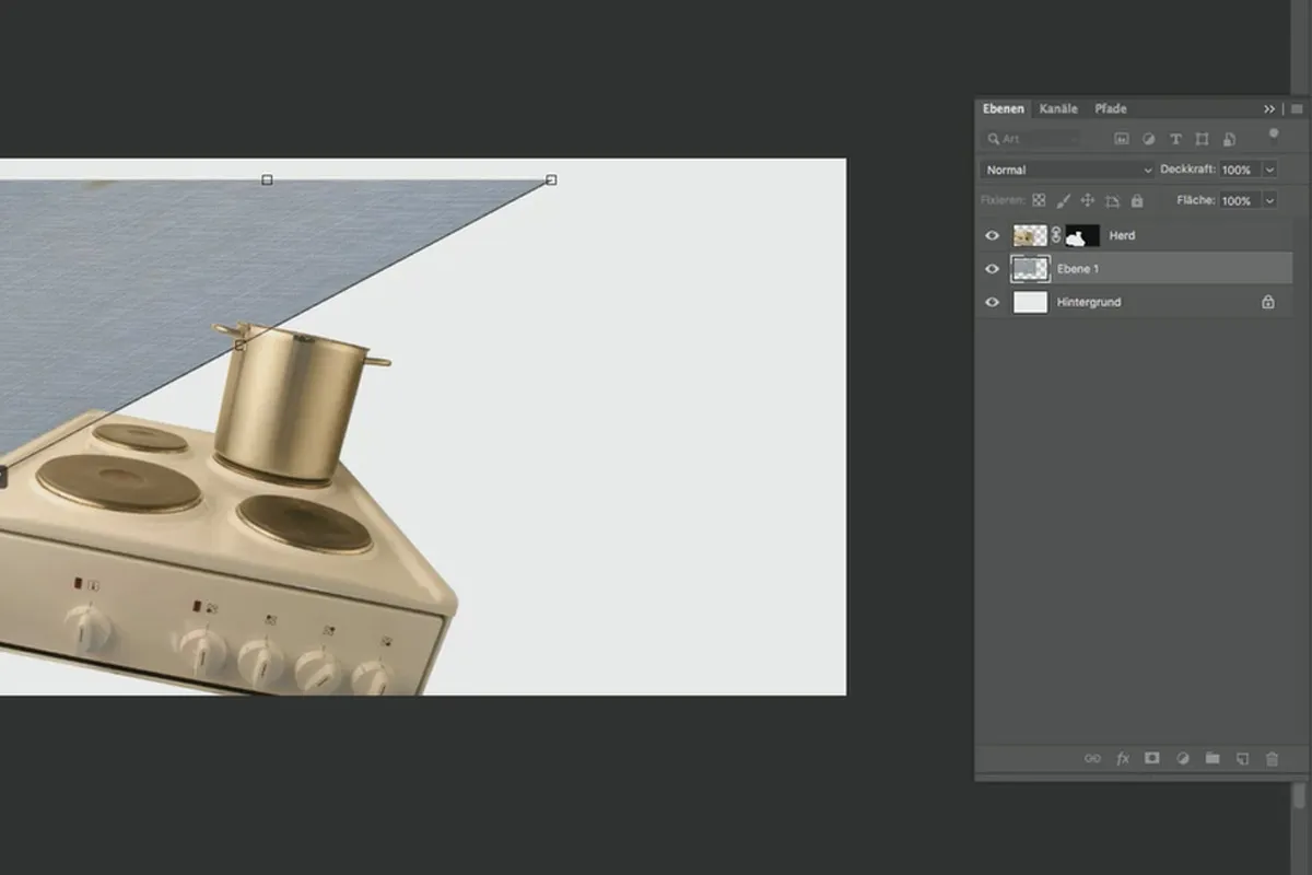 Photoshop-Tutorial „Penne Rigate“: 1.3 Transformace pracovní plochy.