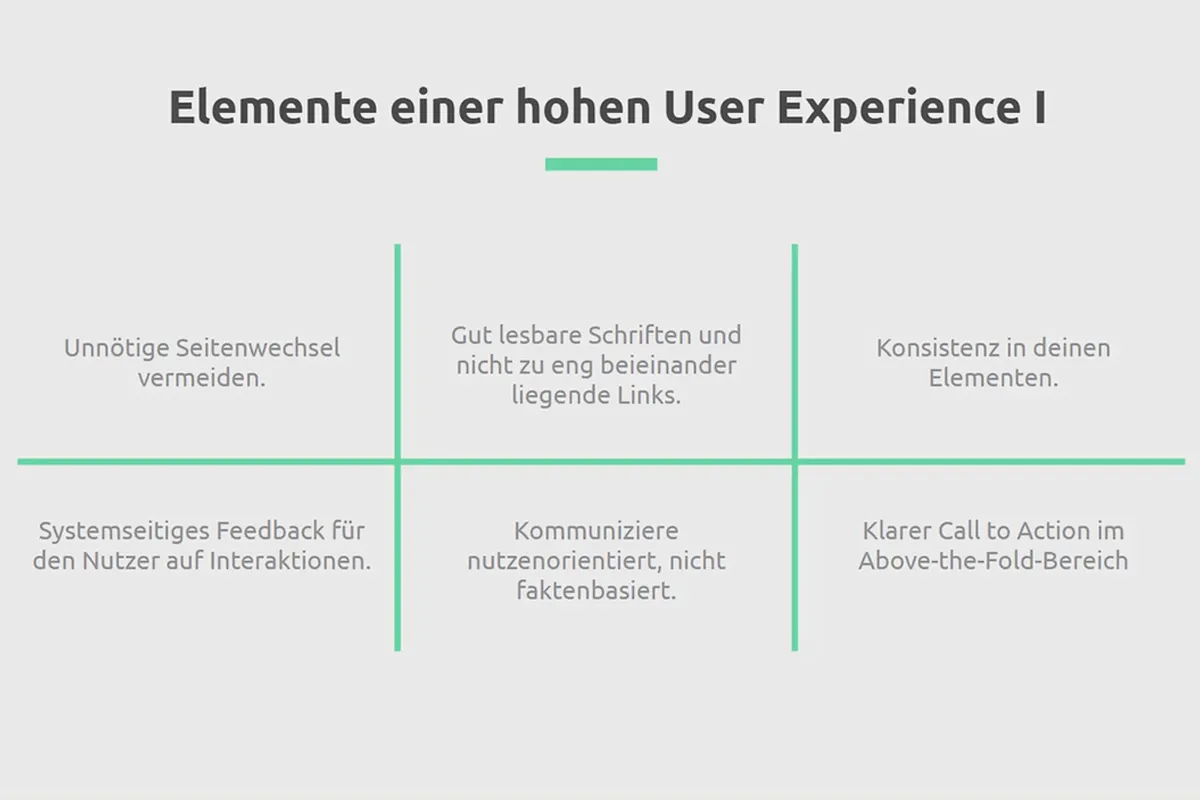 User Experience & Customer Journey: 06 | Vermeidung unnötiger Seitenwechsel